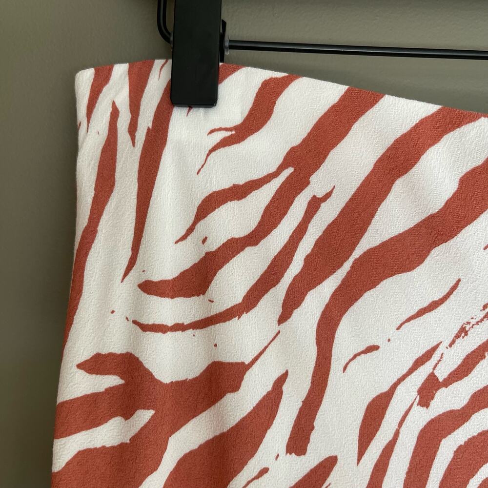 Rails Anya Midi Skirt In Rust Zebra Size Large Wh… - image 5